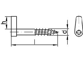 ART 88143 Winkelschraubhaken Art.10 St. 5,8 x 80 galv. verzinkt gal Zn S Produktbild