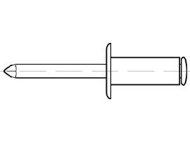ART 88402 Blindniete Alu/St. verz. FLAKO A 3,2 x 4 (4,5) S Produktbild