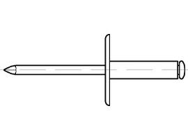 ART 88409 Blindniete Alu/St. verz. FLAKO K 16 4,8 x 20 S Produktbild