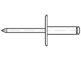 ART 88413 Blindniete St. verz. FLAKO K 16 4,8 x 19,9 S Produktbild