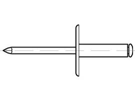 ART 88414 Blindniete Alu/Alu FLAKO K 16 4,8 x 23 S Produktbild