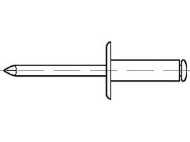 ART 88416 Blindniete Alu/A 2 FLAKO K 11 A 5 x 12 S Produktbild