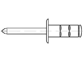 ART 88474 Mehrbereichsblindniete A 4/A 4 FLAKO 4,8 x 15 S Produktbild