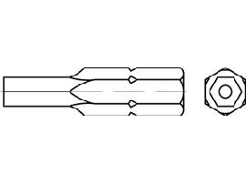 ART 88666 Bits f. ISK Aufn. SW 1/4 m. Zapfen SW 3 f. M 5 S Produktbild