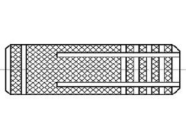ART 88910 Metalldübel gerändelt Messing M 14 /18 x 43 S Produktbild