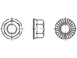 ART 88914 Sechskantmu. Kl. 10 gal Zn m. Sperr-Ripp, M 8 gal Zn S Produktbild