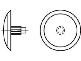 ART 89013 Kappen f. SPAX m. Kopfbohrung grau Kunstst S Produktbild
