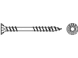ART 89015 SPAX Senkkopf Stahl geh. 4,5 x 50 -T20 WIROX gal Zn S Produktbild
