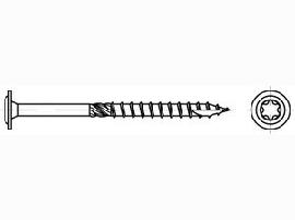 ART 89092 Holzbauschrauben CE Stahl 10 x 400 -T50 galv. verzinkt gal Zn FS Produktbild