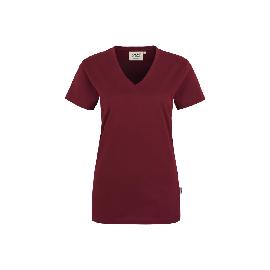Women classic V-Shirt weinrot, Größe 2XL Produktbild