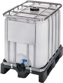 Palettencontainer IBC auf Kunststoffpalette Produktbild