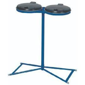 Abfallsammler 2x120 l blau 4Standfüße ME-DeckelVAR Produktbild