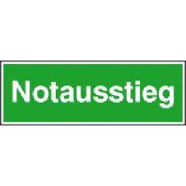 Beschilderung, Zusatzschild Notausstieg Produktbild