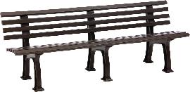 Gartenbank JUIST 4-Sitzer Länge 2000 mm braun Blome Produktbild