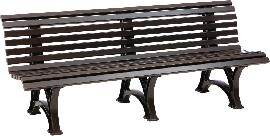 Gartenbank BORKUM 4-Sitzer Länge 2000 mm braun Blome Produktbild