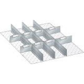 Schlitzwände-Set, 11-teilig, für Schubladen 27x36 E Trennwände (27x36), 3 Schlitzwände 36 E, 10 Trennwände 9 E (Schubladen-Einteilungsmaterial), Lista Produktbild