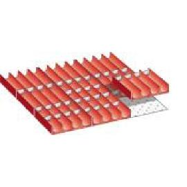 Muldeneinsatz-Set für FH 50 mm 27x27 E 4-tlg,9 Mulden,40 Wände D 33 mm LISTA Produktbild