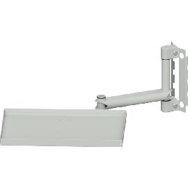 Gelenkarm Systemaufbau mit Anlagetablar RAL 7035 Produktbild