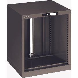 Schubladenschrank-Leergehäuse, 27x27 E, grau metallic Produktbild