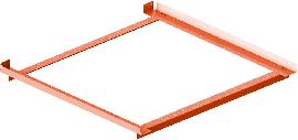 Winkelauflage RAL 2001 für Regaltiefe 1100 mm Tragkraft 250kg p.Paar Meta MULTIPAL Produktbild