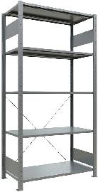 Steckregalsystem verzinkt, B 1000xH 2000 mm, Tragkraft 150 kg Produktbild