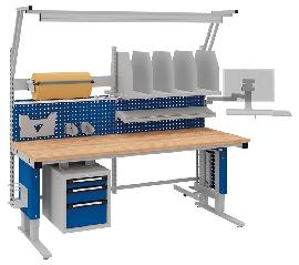Systemtisch Multi4motion B1685xT900/965xH730-1230 Montagearbeitsplatz Produktbild