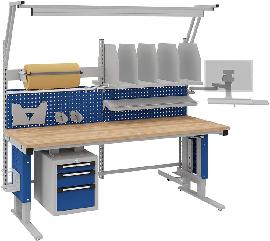 Systemtisch Multi4motion B2030xT800/865xH730-1230 Packarbeitsplatz 2 Produktbild