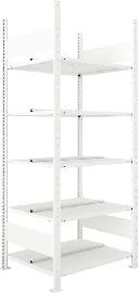 META COMPACT Büro-Steckregal doppelseitig, Grundregal RAL 7035 lichtgrau Produktbild
