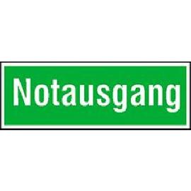 Beschilderung, Zusatzschild Notausgang Produktbild