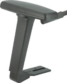 Armlehnen (Paar) schwarz für Arbeitsstuhl Unitec, Isitec, Solitec, Laborstuhl & All-in-One Produktbild
