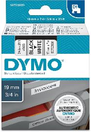 Schriftband D1 45803 schwarz/weiß 19mmx7m DYMO Produktbild