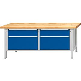 Kastenwerkbank Serie VX, Modell 205 VX, lichtgrau/enzianblau Produktbild