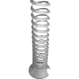 Kabelspirale silber 90x700-1114mm Hammerbacher Produktbild