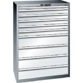 Schubladenschrank mit 10 Schubladen (1x50, 5x100,4x200 mm) Produktbild