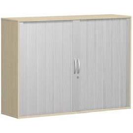 Querrollladenschrank zu Büromöbelserie "Pro", mit 4 Einlegeböden Produktbild