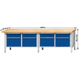 Kastenwerkbank Serie V, Breite 2800 mm Produktbild