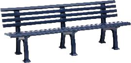 Gartenbank JUIST 4-Sitzer Länge 2000 mm blau Blome Produktbild