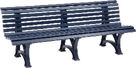 Gartenbank BORKUM 4-Sitzer Länge 2000 mm blau Blome Produktbild