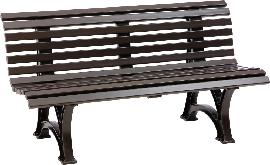 Gartenbank HELGOLAND 3-Sitzer Länge 1500 mm braun Blome Produktbild
