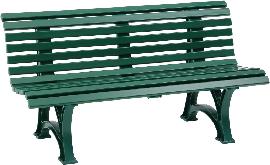 Gartenbank HELGOLAND 3-Sitzer Länge 1500 mm grün Blome Produktbild