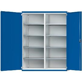 Schwerlastschrank mit Mittelwand und 8 Einlegeböden, Breite 1485 mm Produktbild