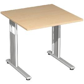 Schreibtisch Flex, C-Fuß, HxBxT 680–820x800x800 mm Produktbild