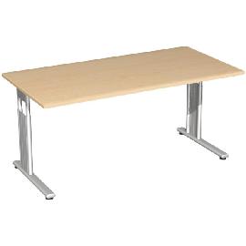 Schreibtisch Flex, C-Fuß, HxBxT: 680–820x1600x800 mm Produktbild