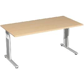 Schreibtisch Flex, C-Fuß, HxBxT: 680–820x1800x800 mm Produktbild