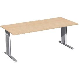 Schreibtisch C-Fuß "Pro", HxBxT: 680–820x1800x800 mm Produktbild