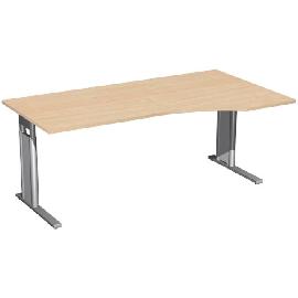 Schreibtisch C-Fuß "Pro", 680–820x1800x800/1000 mm (rechts) Produktbild