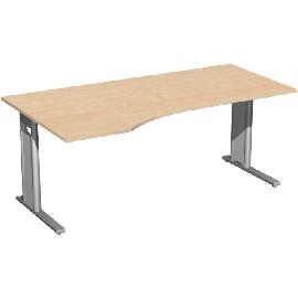 Schreibtisch C-Fuß "Pro", 680–820x1800x800/1000 mm (links) Produktbild