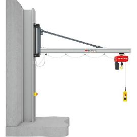 Kran Unilift UW 180° Wandausführung mit Elektrokettenzug Produktbild