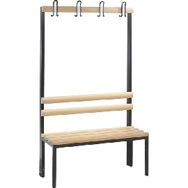 Einseitige Garderobenbank, Holzleiste Produktbild