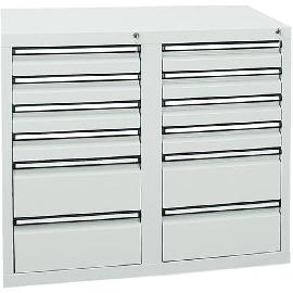 Schubladenschrank, 900x1000x500 mm, Schubladen 8x 100/4x 200 mm Produktbild